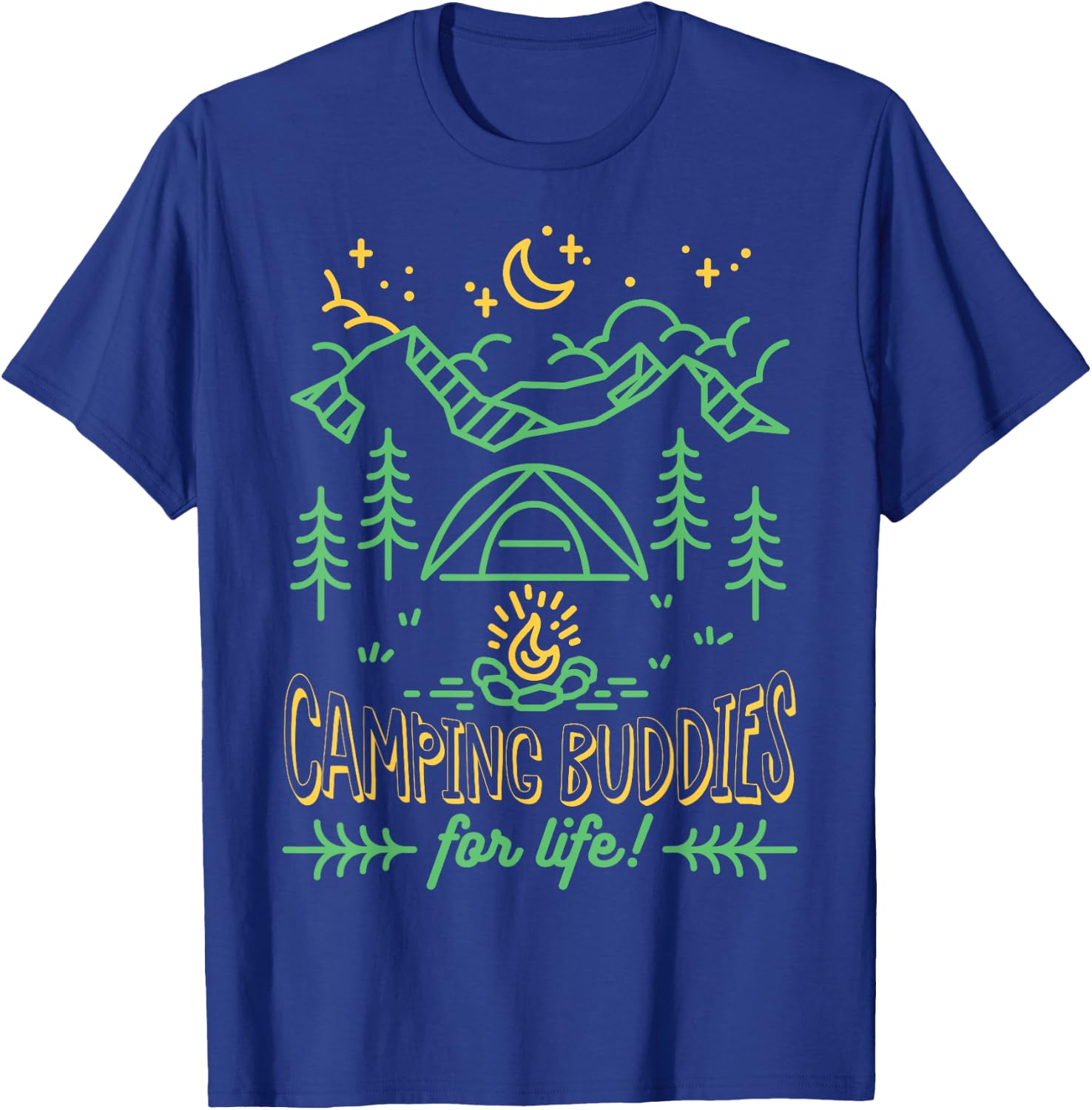 Camping Buddies for Life Adventure Outdoor Lovers T-Shirt - T-Shirt | Royal