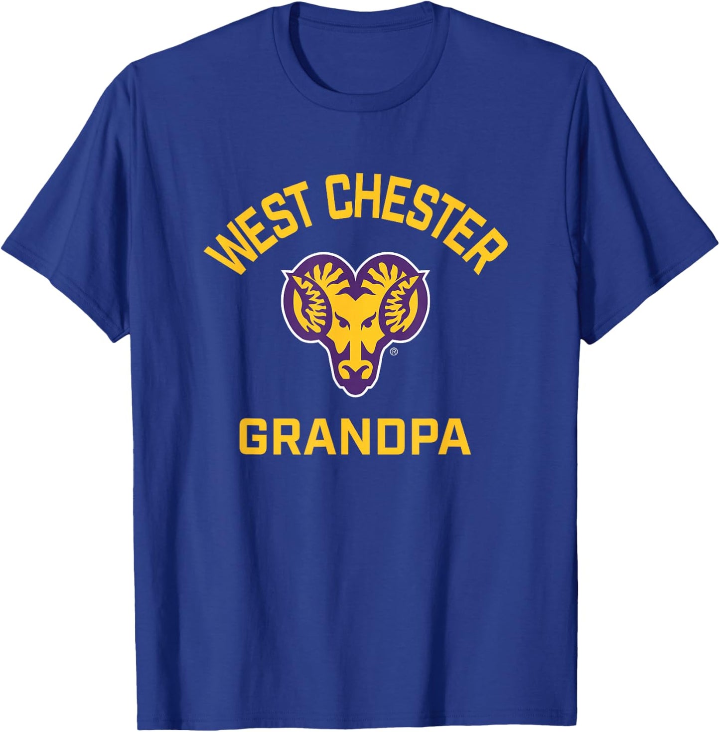 West Chester University Golden Rams Arched Grandpa T-Shirt - T-Shirt | Royal