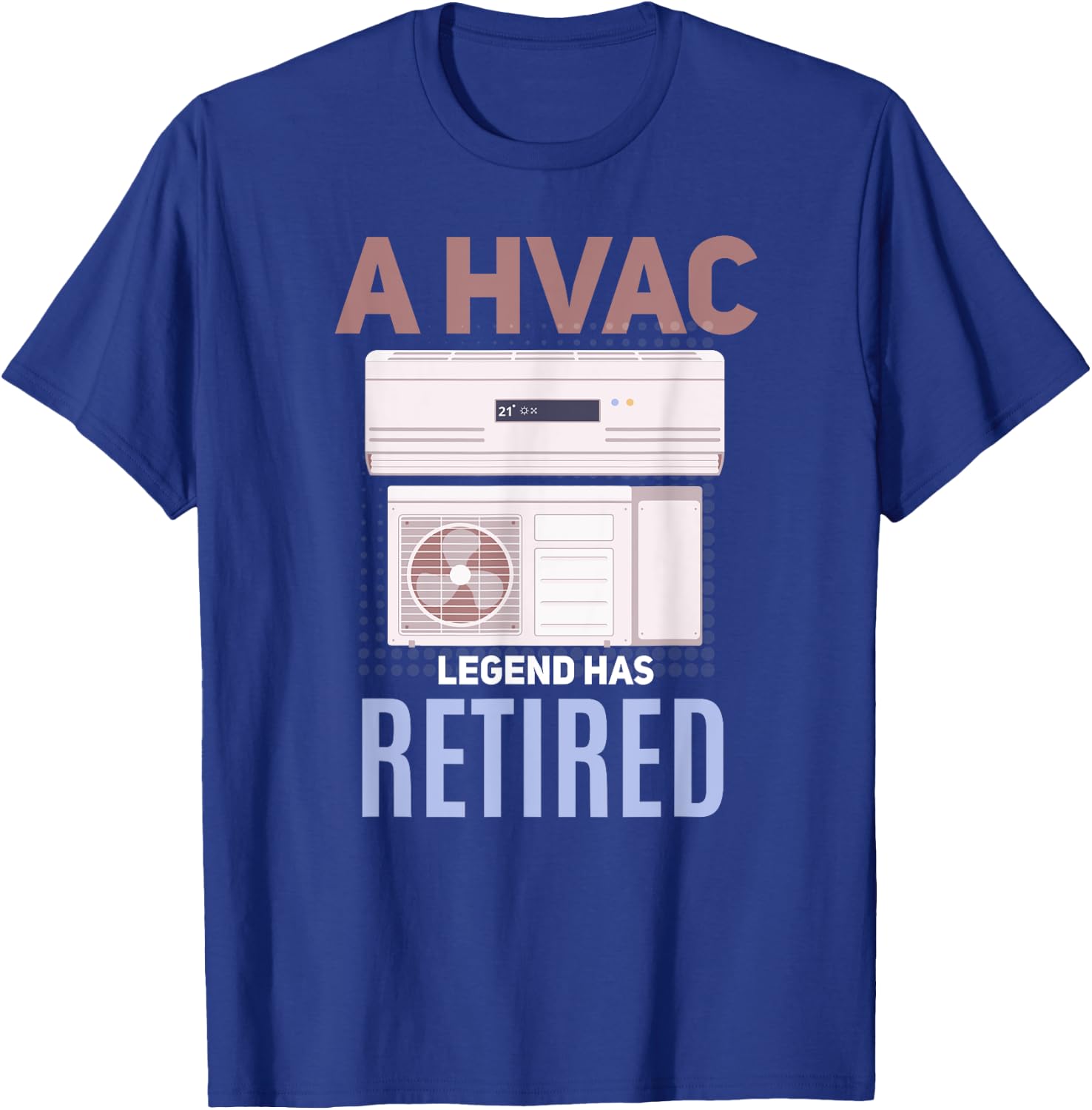 HVAC Tech Retirement Shirt Funny Retired HVAC Tech T-Shirt - T-Shirt | Royal