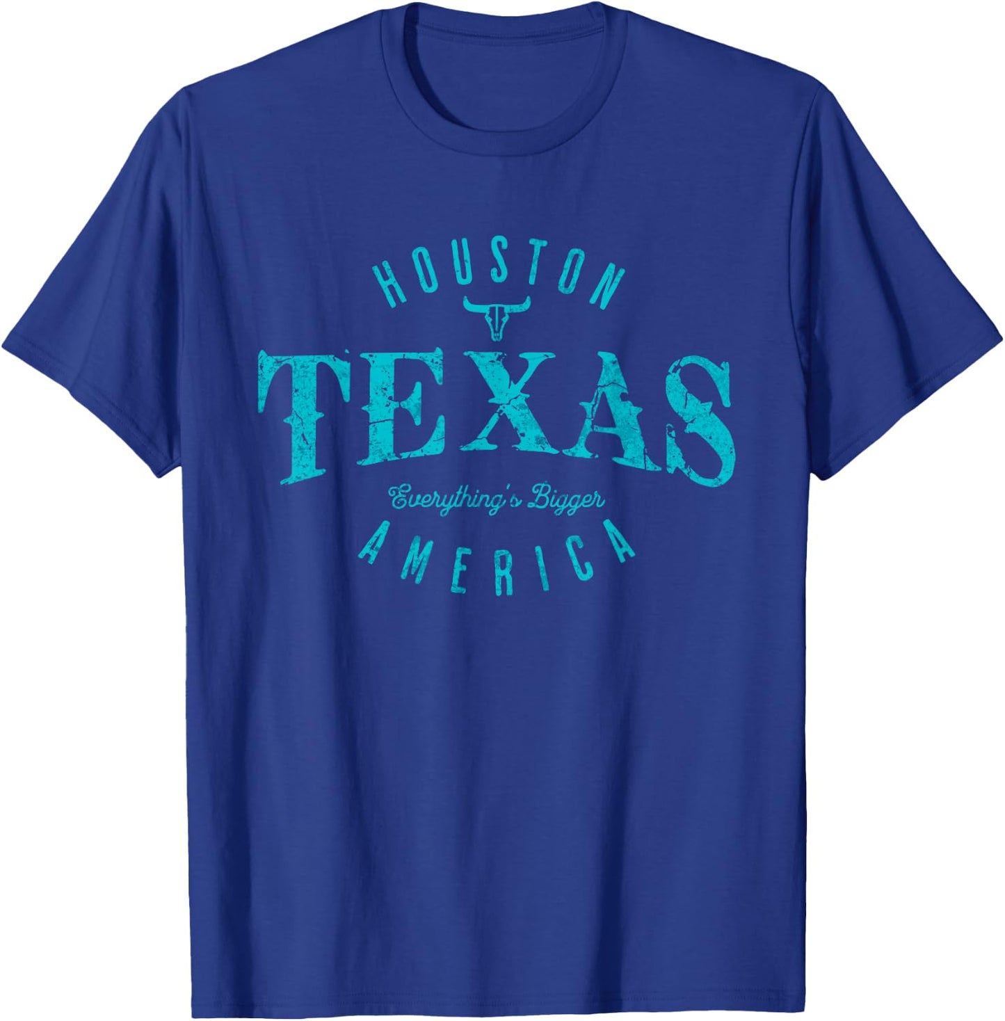 Houston, Texas s Vintage Fade Effect s Patriotic American Women Kids Men T-Shirt - T-Shirt | Royal