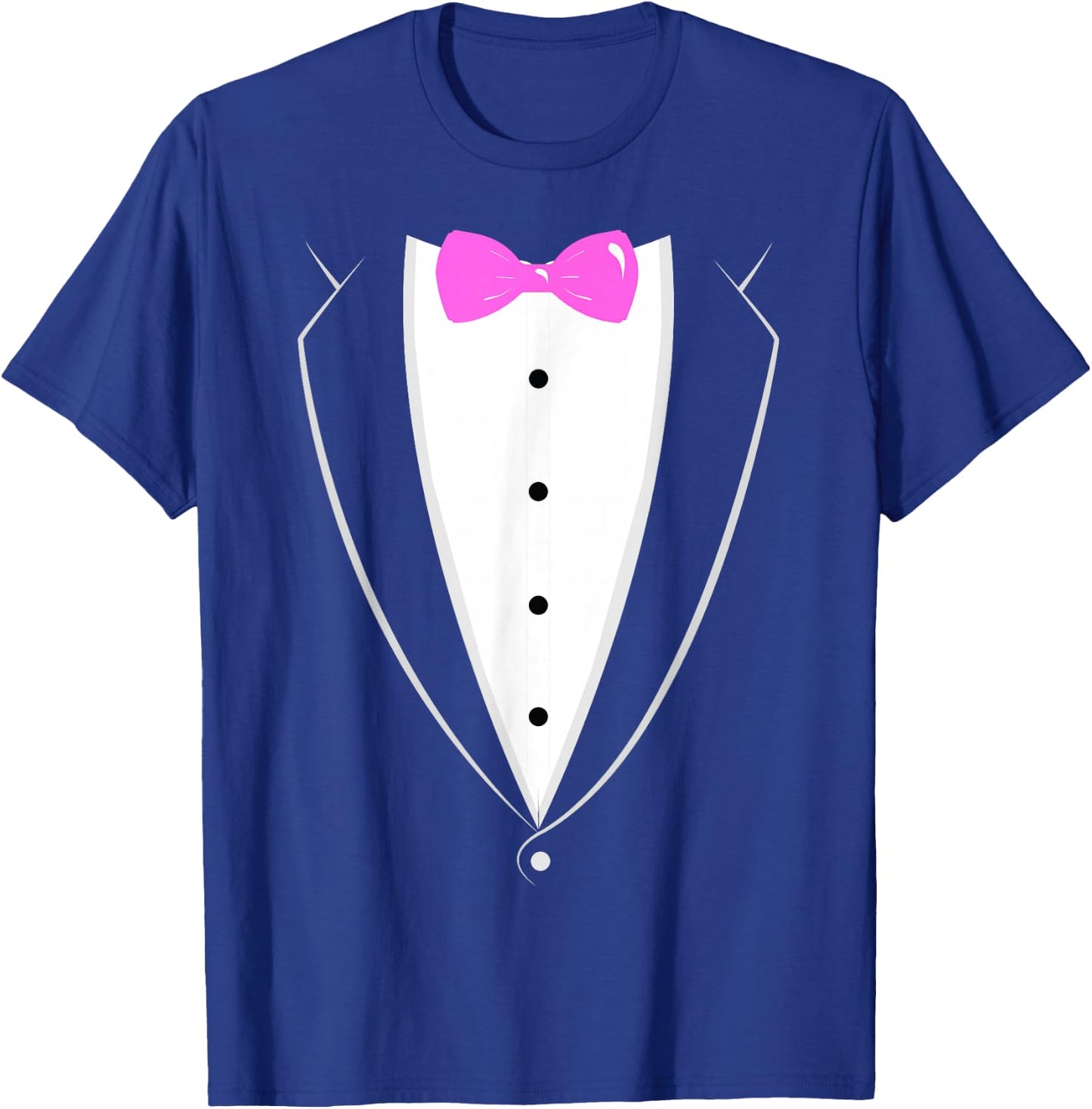 Black and White Tuxedo with Pink Bow tie Novelty T Shirt T-Shirt - T-Shirt | Royal