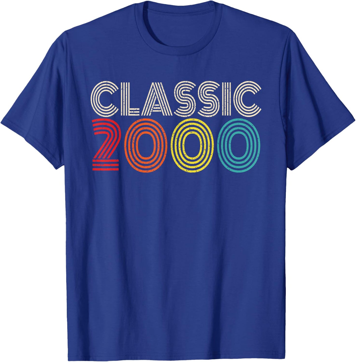 Classic 2000 Vintage 2000 Men Women Vintage Year Birthday T-Shirt - T-Shirt | Royal