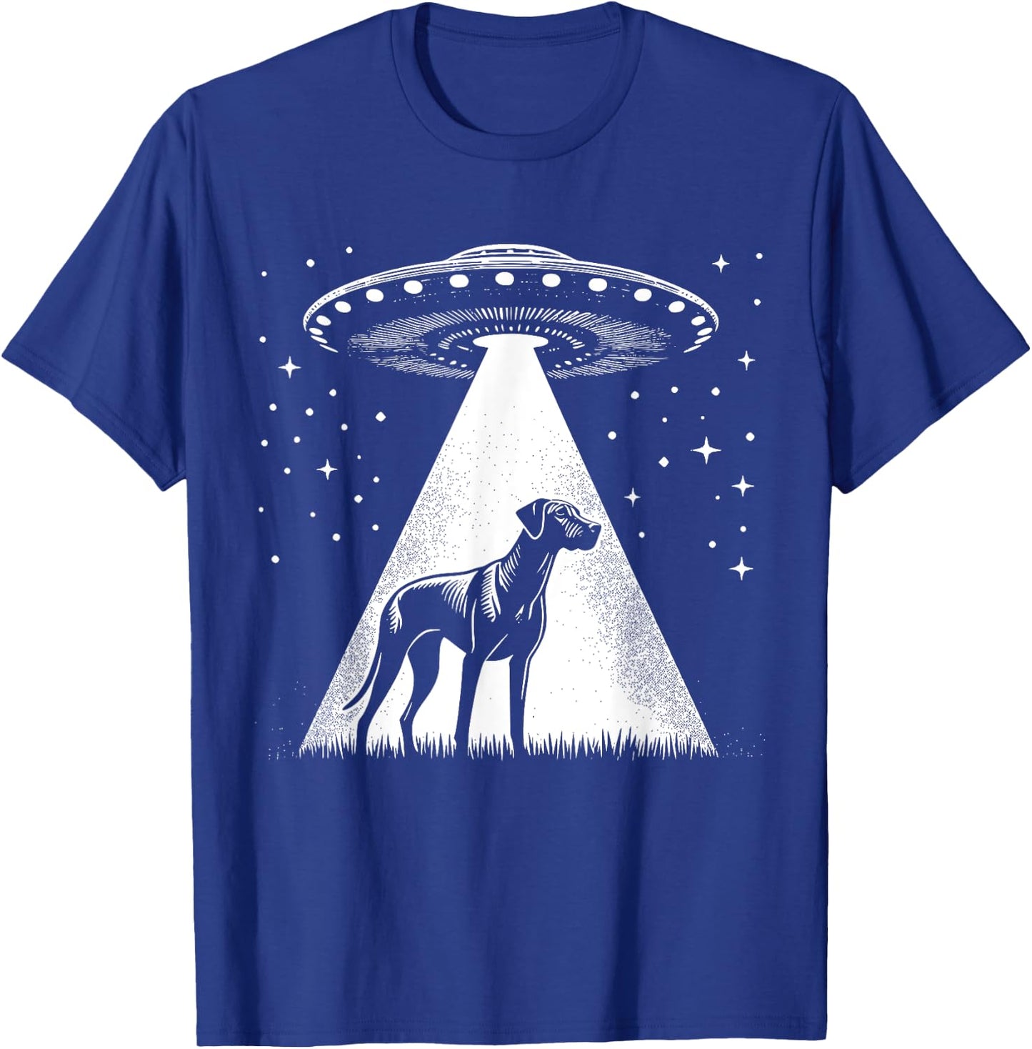 Rhodesian Ridgeback Mom Dad Dog - Funny Alien UFO T-Shirt - T-Shirt | Royal