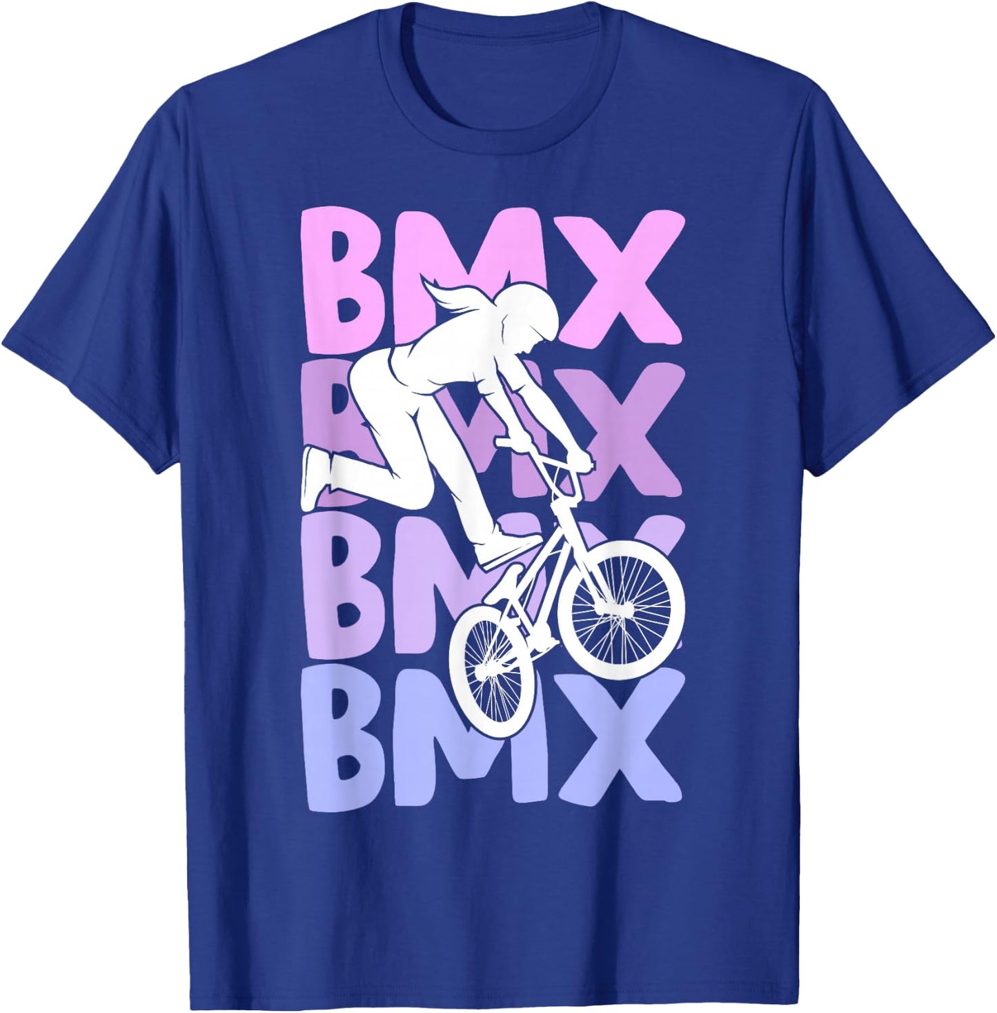 BMX Girls' Bike Stunt Children T-Shirt - T-Shirt | Royal