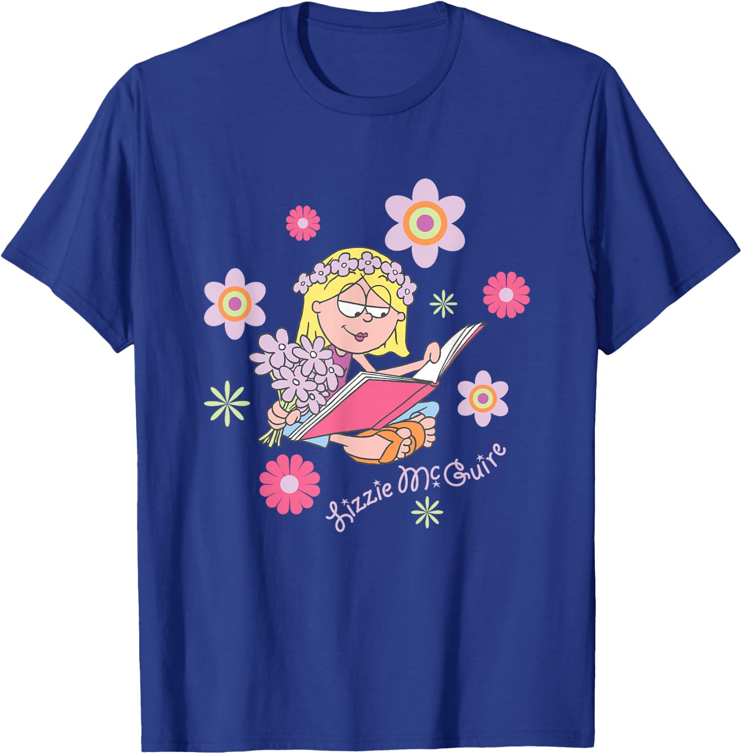 Disney Lizzy McGuire Groovy Hippie Lizzie Big Chest Poster T-Shirt - T-Shirt | Royal
