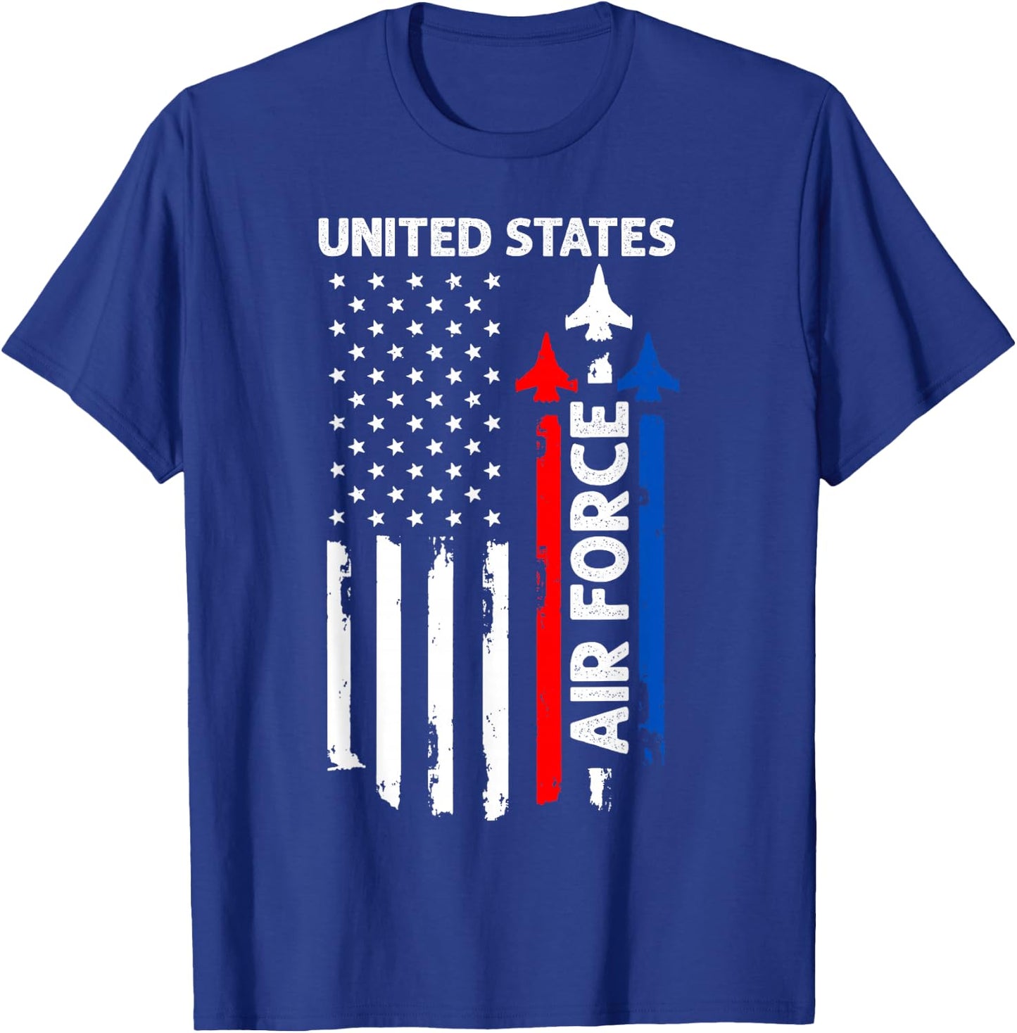 United States Air Force American USA Flag July 4th Patriotic T-Shirt - T-Shirt | Royal