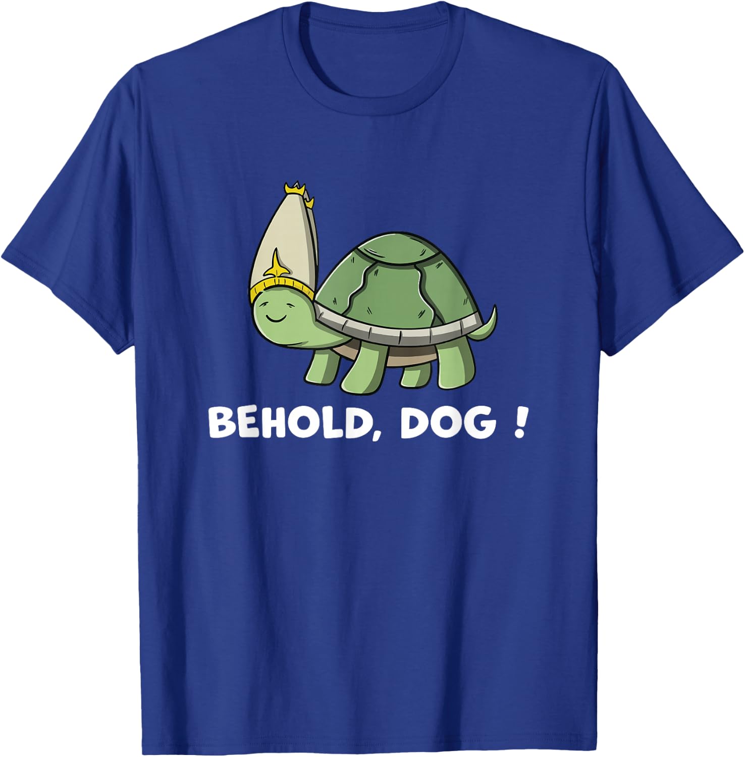 Behold Dog Turttle Art Gaming Turtle Wearing A Priest Hat Men Women Girls Kids T-Shirt - T-Shirt | Royal