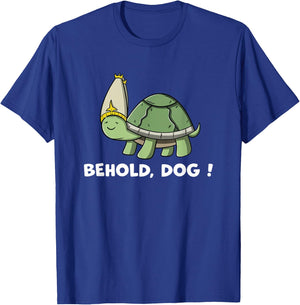 Behold Dog Turttle Art Gaming Turtle Wearing A Priest Hat Men Women Girls Kids T-Shirt - T-Shirt | Royal
