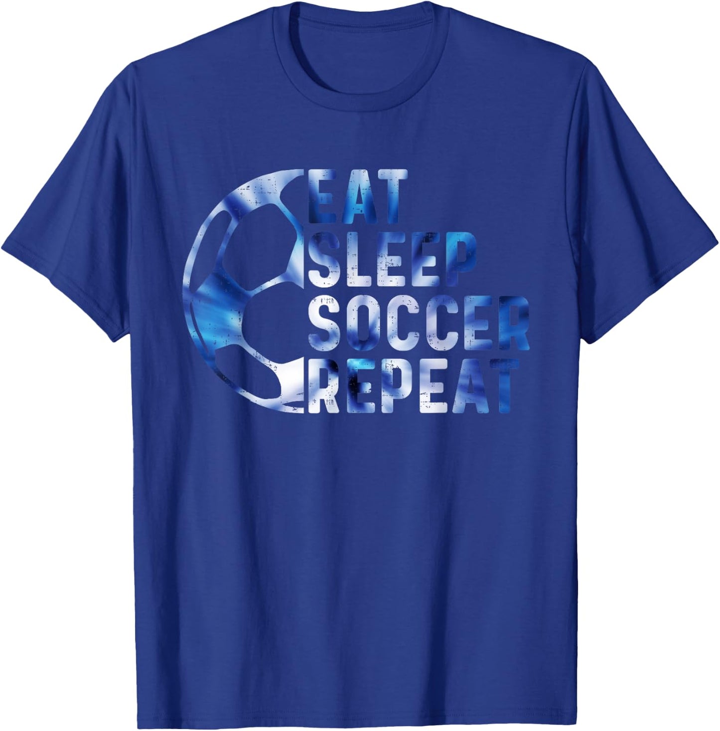 Funny Eat Sleep Soccer Repeat For Boys Kids Soccer Lover T-Shirt - T-Shirt | Royal