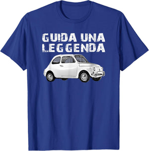 DOMI Fiat 500 Classic , Black, Small, Short Sleeve T-Shirt - T-Shirt | Royal