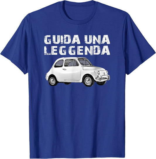 DOMI Fiat 500 Classic , Black, Small, Short Sleeve T-Shirt - T-Shirt | Royal