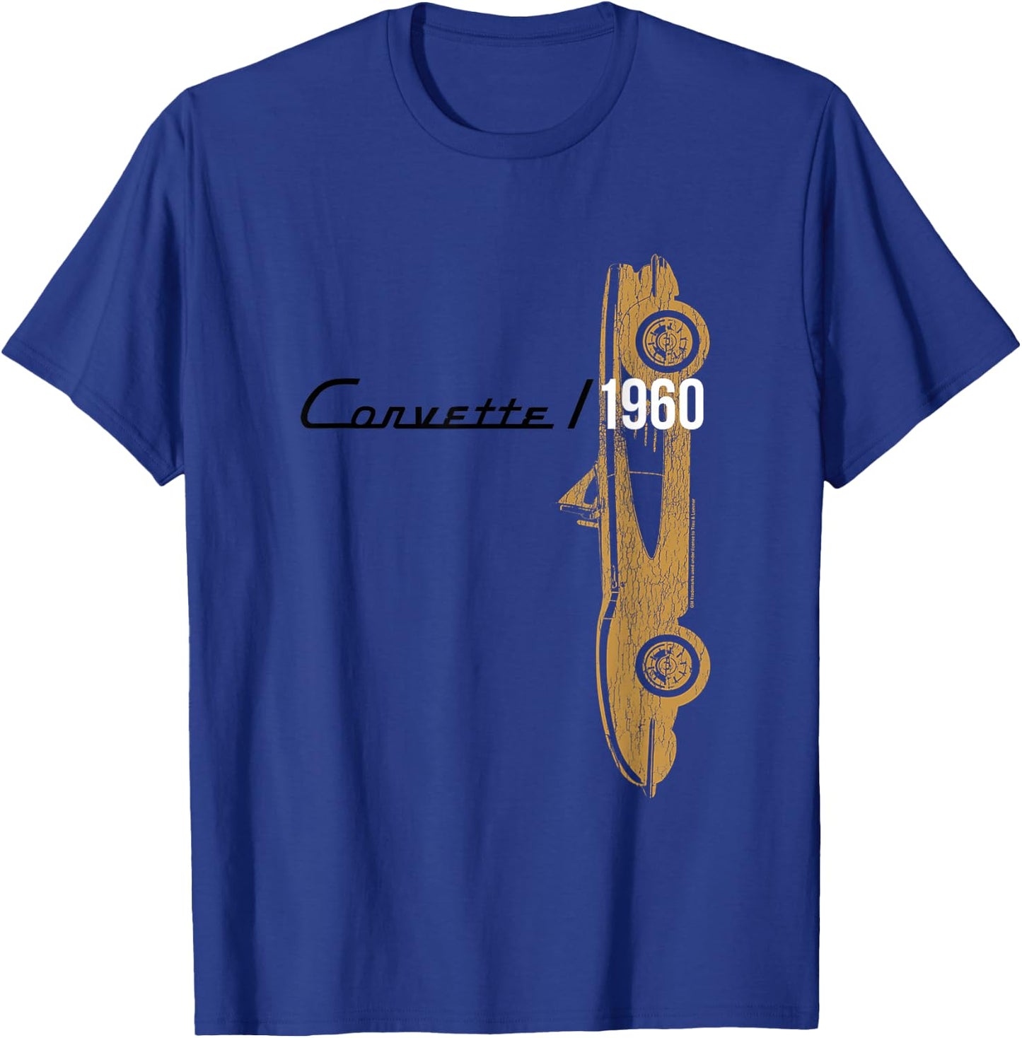 TNT -Adults Classic Fit Grey Corvette 1960 T-Shirt - T-Shirt | Royal