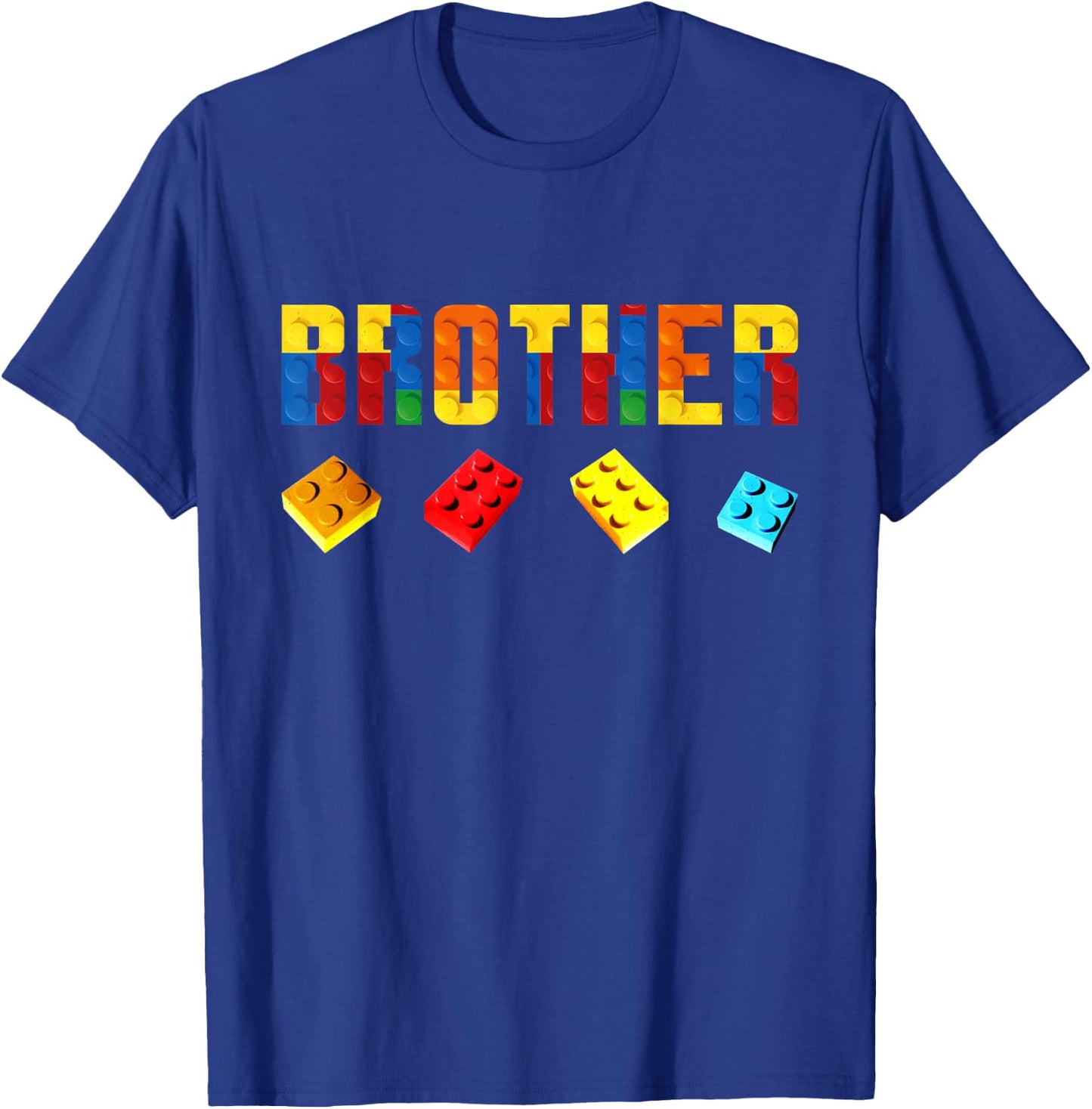 Brother Master Builder Building Blocks Birthday Family Boys T-Shirt - T-Shirt | Royal