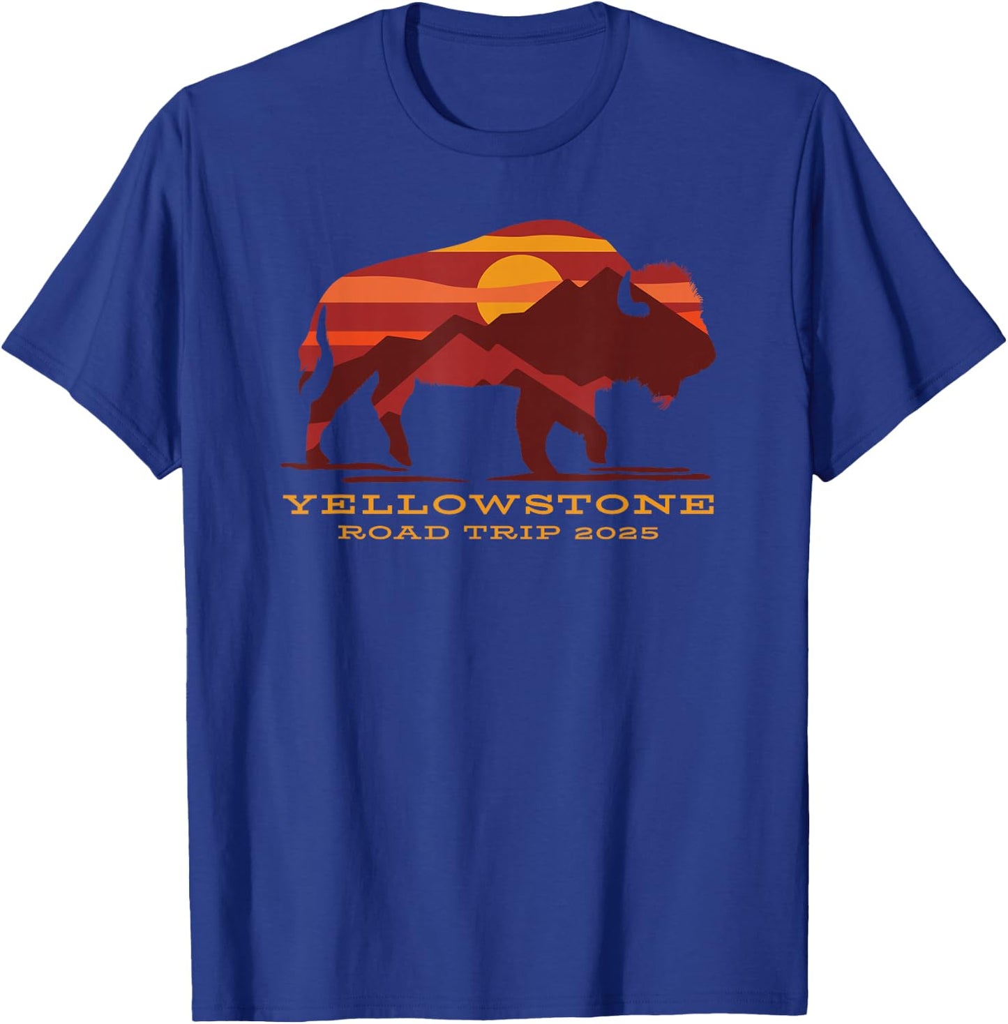 Yellowstone National Park Family Road Trip 2025 Matching T-Shirt - T-Shirt | Royal
