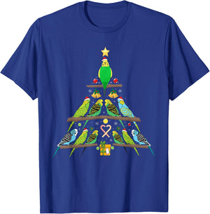 Budgie Christmas Tree Bird Christmas T-Shirt - T-Shirt | Royal