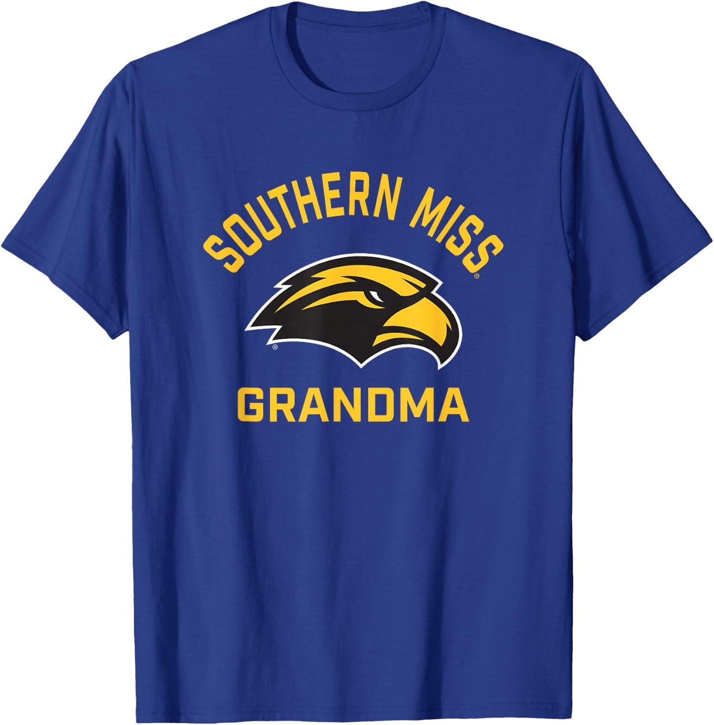 Southern Mississippi Golden Eagles Arched Grandma T-Shirt - T-Shirt | Royal