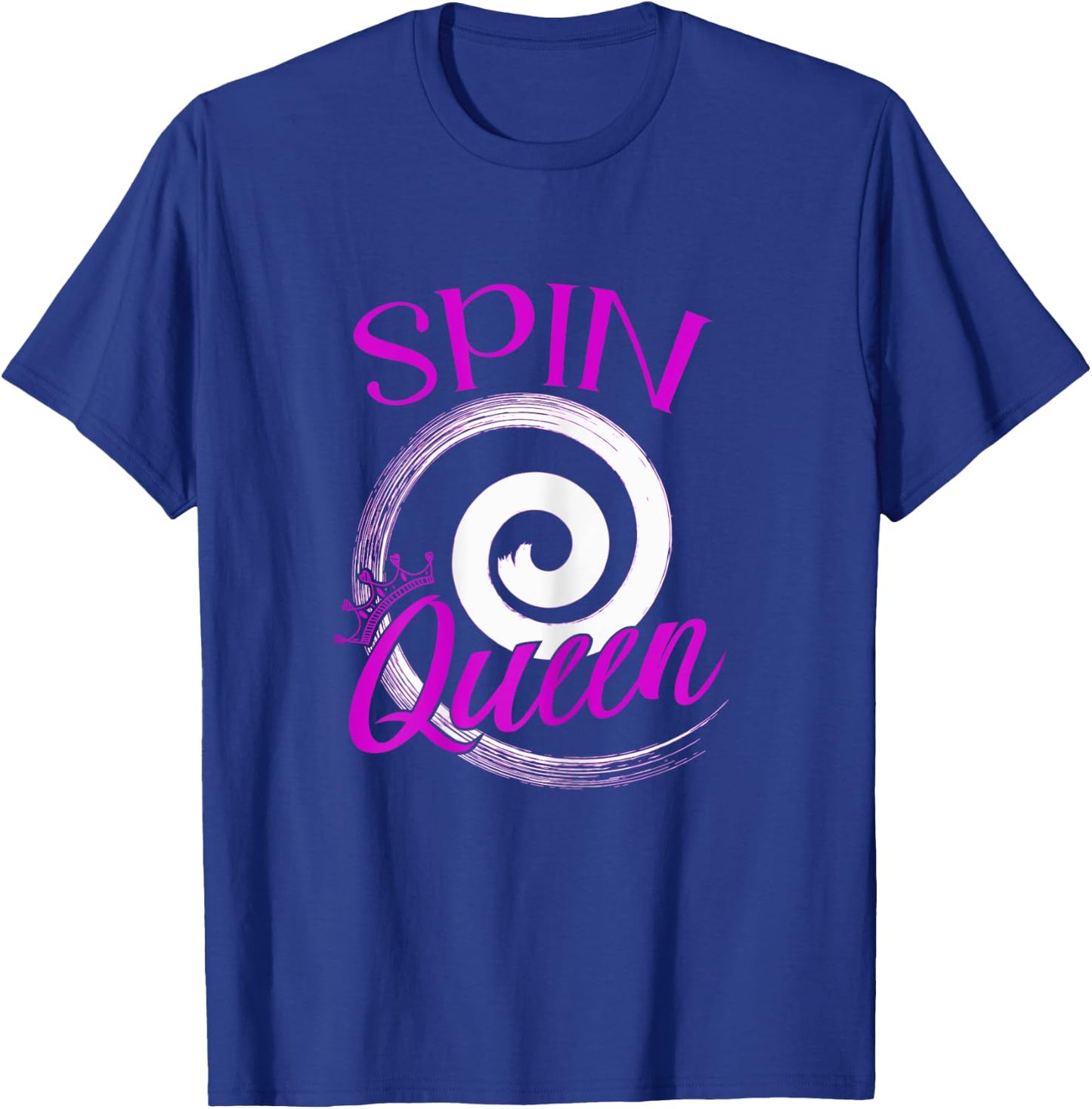 Spin Class Shirt Indoor Cycling Spinning Workout Spin Queen T-Shirt - T-Shirt | Royal
