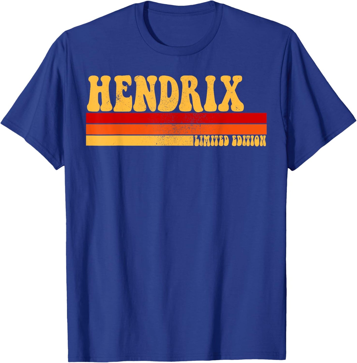 HENDRIX Name Personalized Idea Men Retro Vintage HENDRIX T-Shirt - T-Shirt | Royal