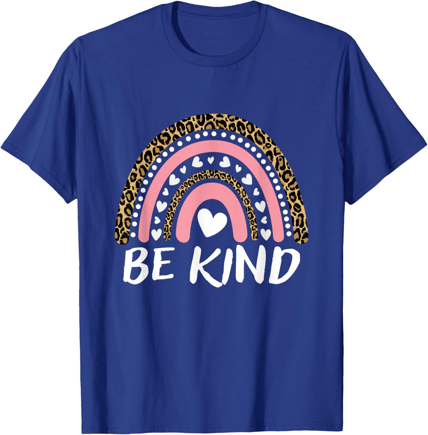 Be Kind Leopard Rainbow T-Shirt - T-Shirt | Royal