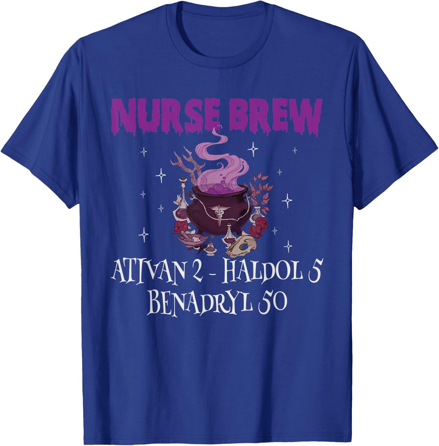 Halloween Nurse Brew Funny Halloween T-Shirt - T-Shirt | Royal