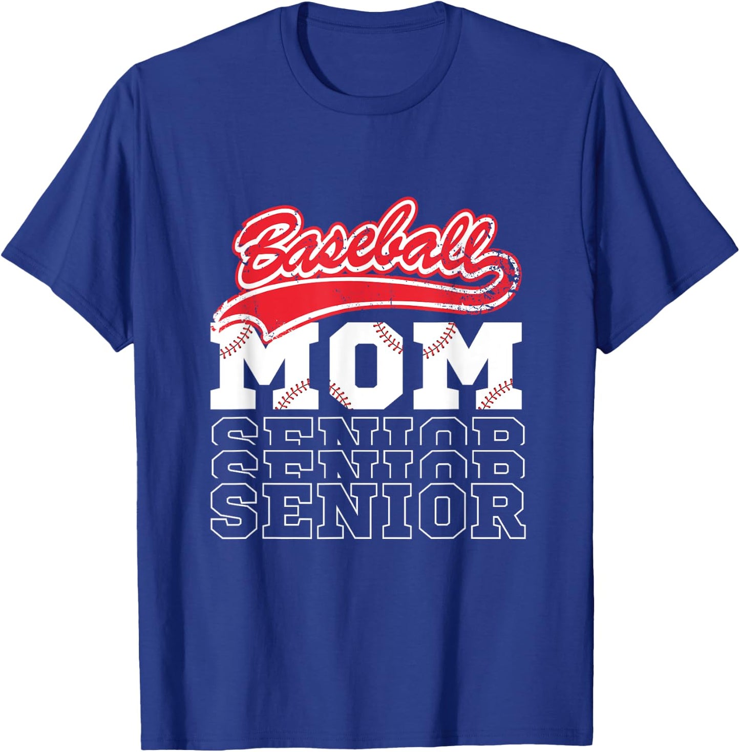 Baseball Senior Mom Class of Baseball Mama Mother's Day T-Shirt - T-Shirt | Royal