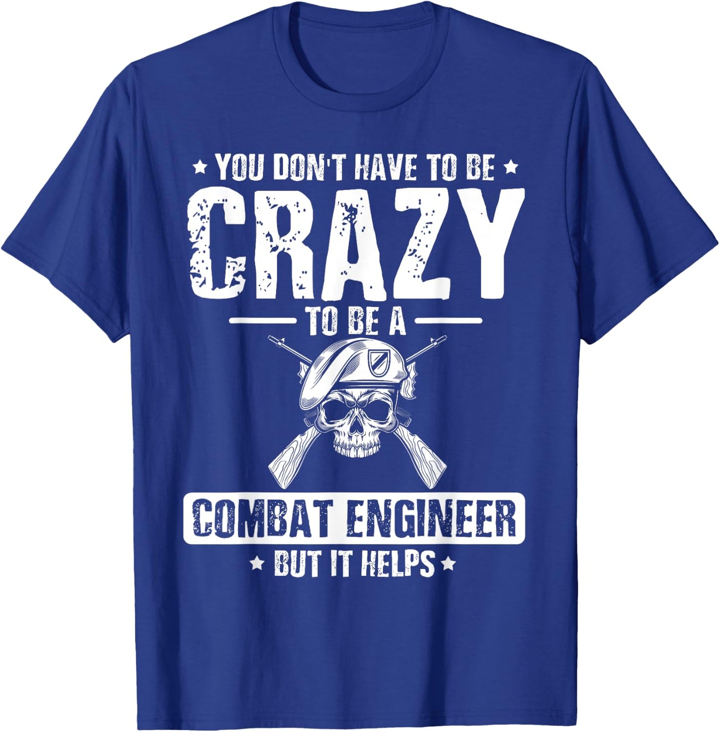 Combat Mission US Military US Army Combat Engineer T-Shirt - T-Shirt | Royal