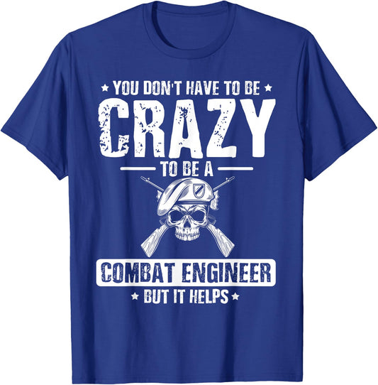 Combat Mission US Military US Army Combat Engineer T-Shirt - T-Shirt | Royal