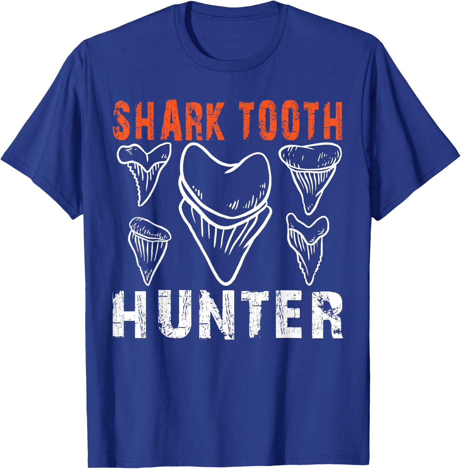 Shark Tooth Hunter Collector Jar Shark Teeth Hunting T-Shirt - T-Shirt | Royal