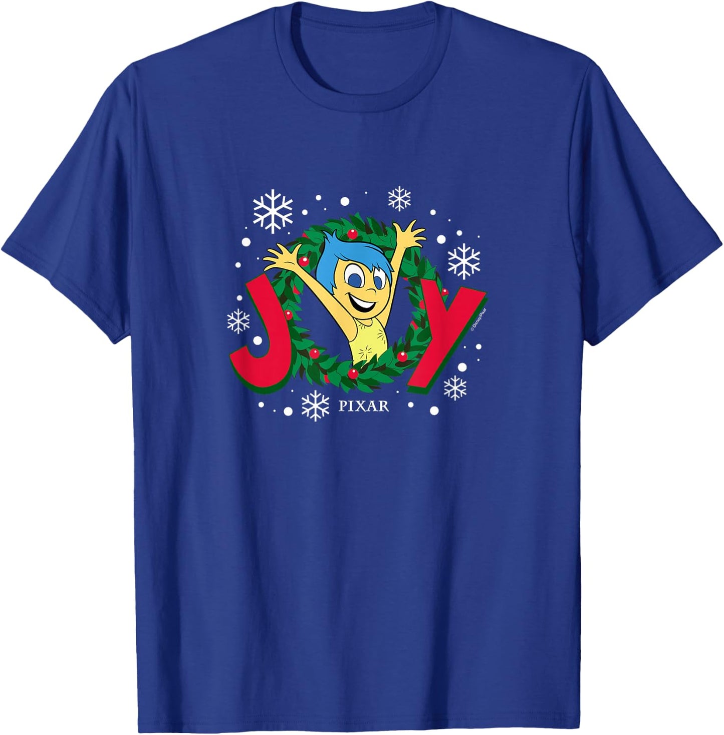 Inside Out 2 - Joy Christmas Wreath T-Shirt - T-Shirt | Royal