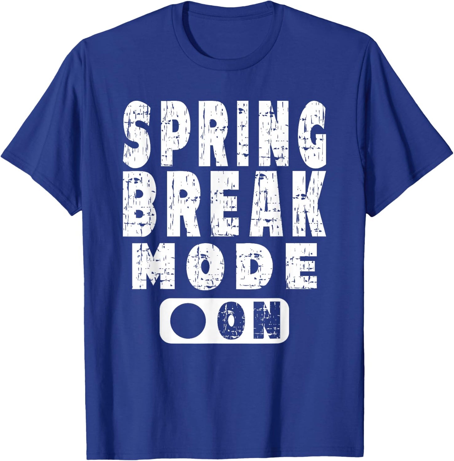 Spring Break Mode On - Vintage Graphic Art Novelty Design T-Shirt - T-Shirt | Royal