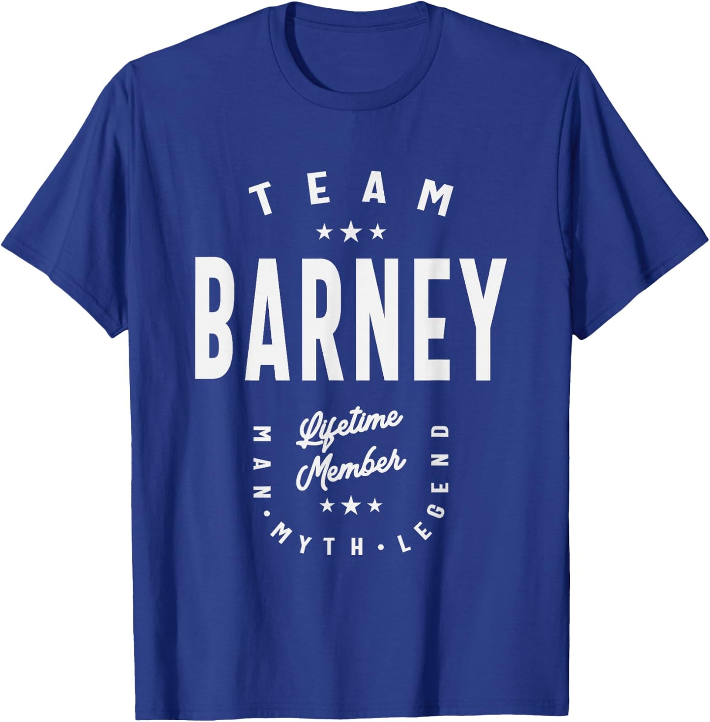 Team Barney Lifetime Member Funny Name Barney T-Shirt - T-Shirt | Royal