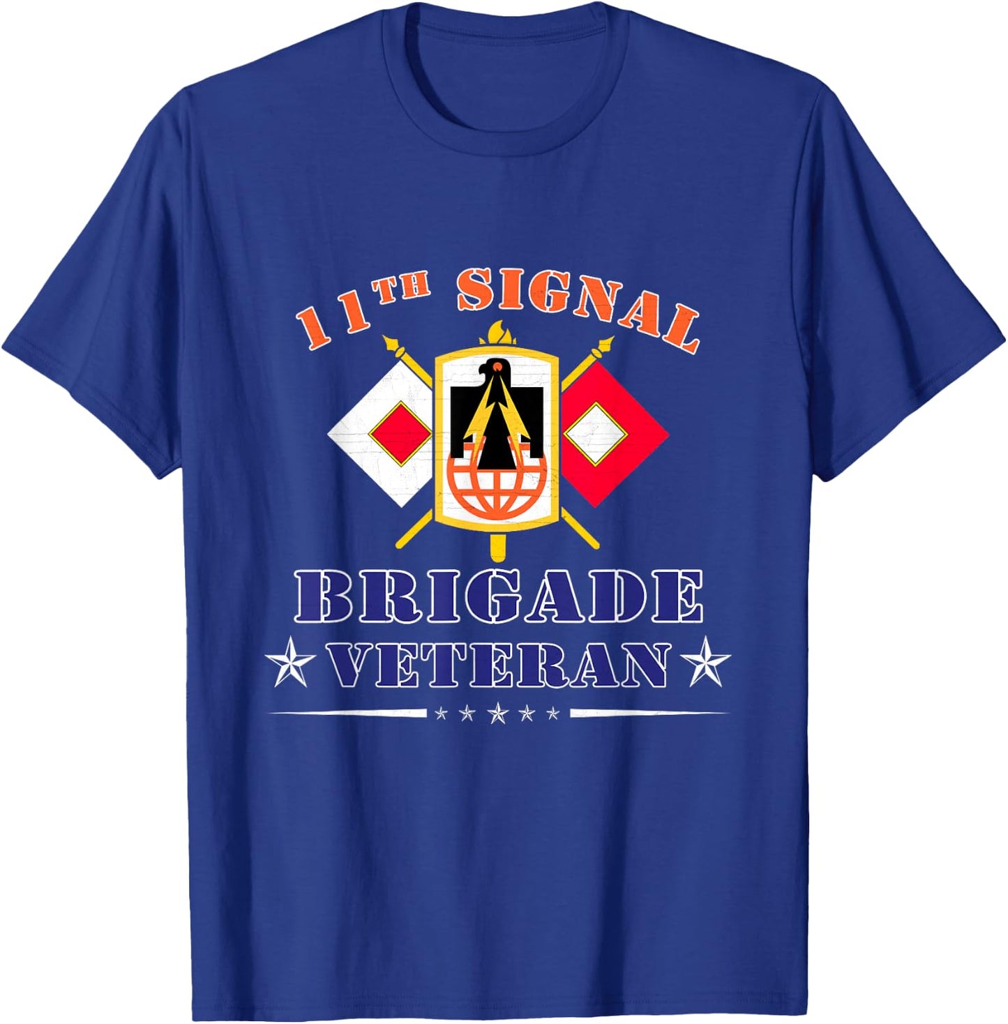 11th Signal Brigade Veteran US Army Signal Corp Fort Hood T-Shirt - T-Shirt | Royal