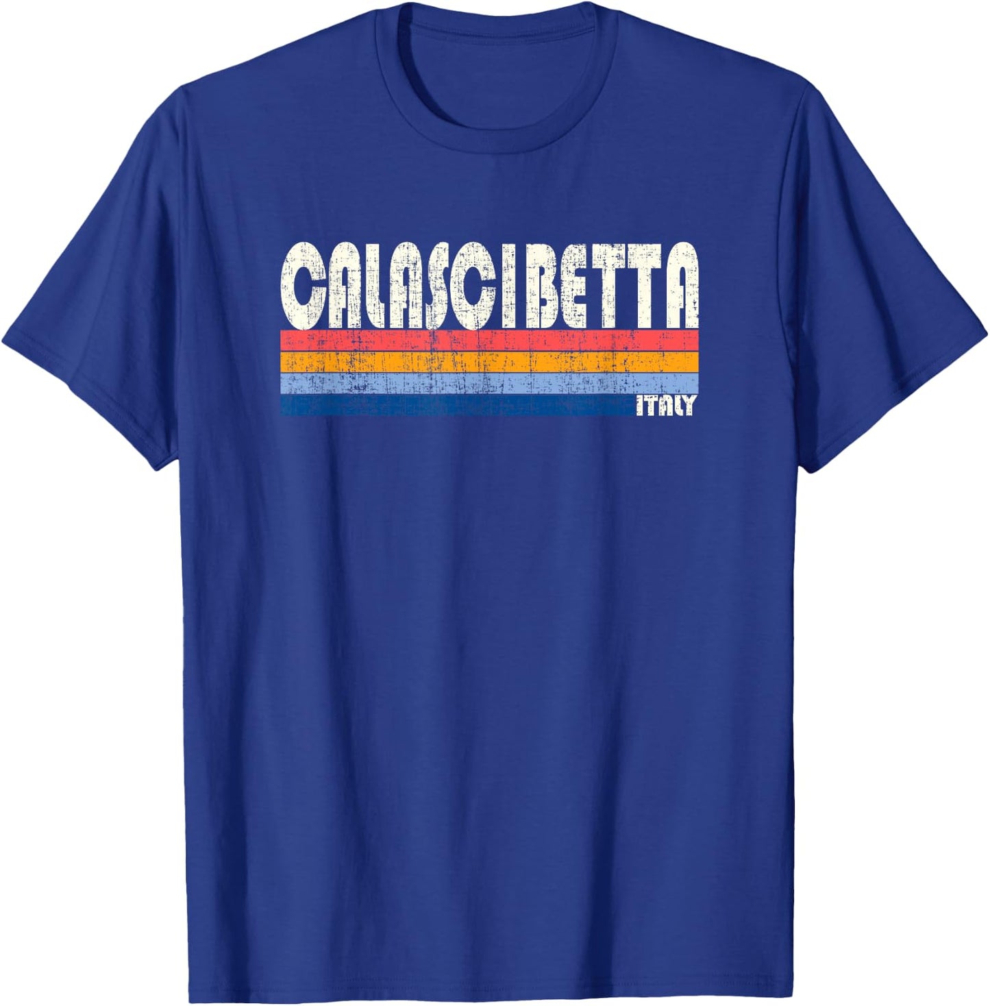 Retro Vintage 70s 80s Style Calascibetta, Italy T-Shirt - T-Shirt | Royal