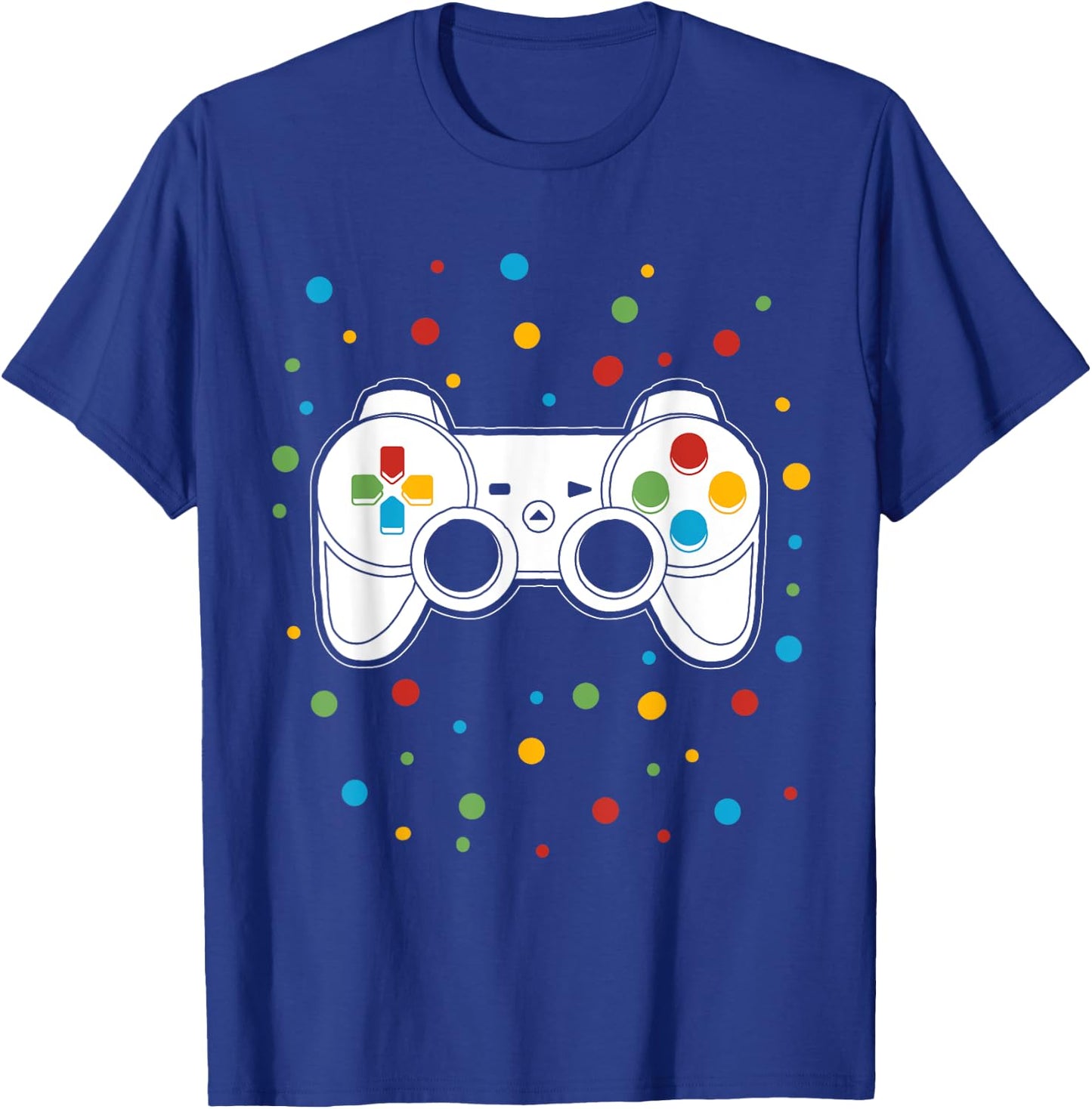 Dot Video Game Gamer Colorful Polka Dot Boy Kid Teen Youth T-Shirt - T-Shirt | Royal