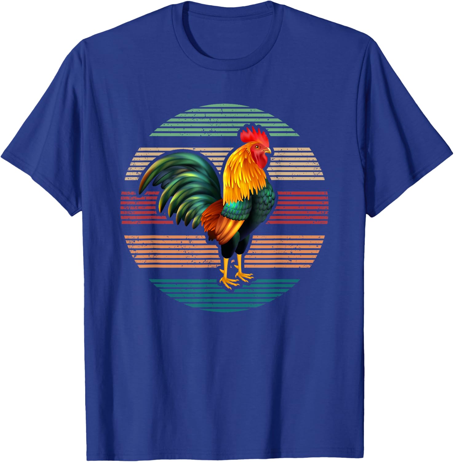 Roosters Lover Gift Vintage Retro Rooster T-Shirt - T-Shirt | Royal
