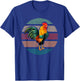 Roosters Lover Gift Vintage Retro Rooster T-Shirt - T-Shirt | Royal