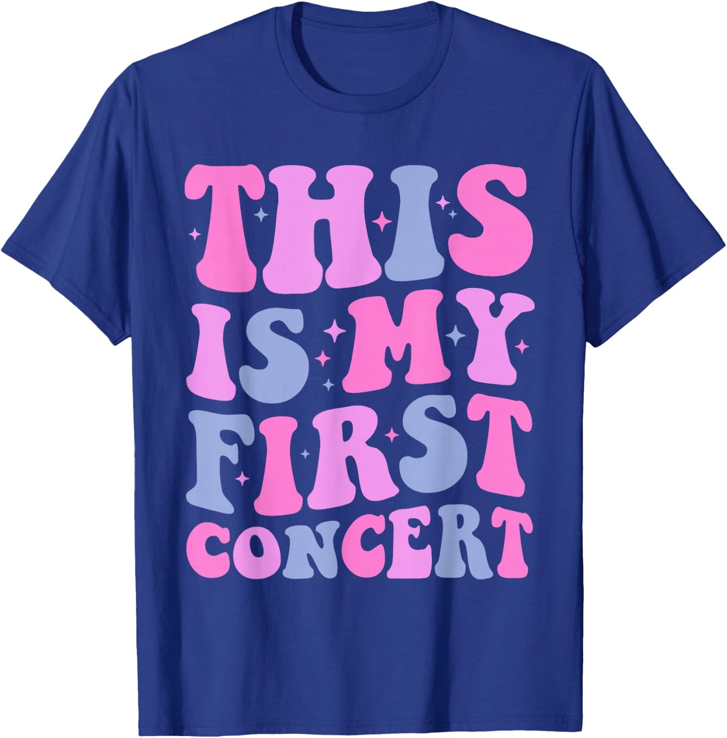 This Is My First Concert Music Event Retro Groovy Girls T-Shirt - T-Shirt | Royal