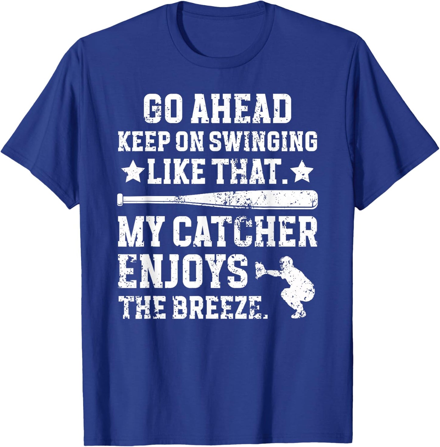Funny Baseball Catcher Mom Of A Baseball Catcher Mama T-Shirt - T-Shirt | Royal