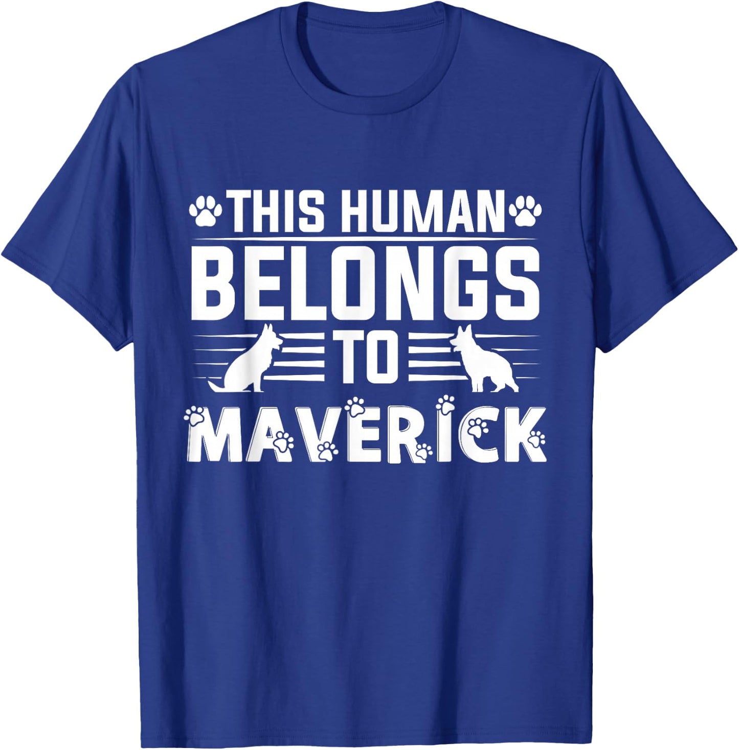 Dog Name Maverick Personalised Gift Maverick Dog T-Shirt - T-Shirt | Royal