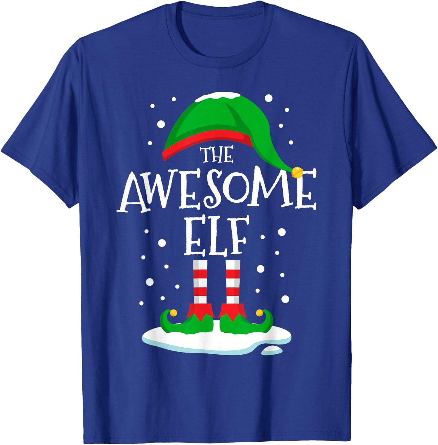The Awesome Elf Christmas Family Matching Xmas Group Funny T-Shirt - T-Shirt | Royal