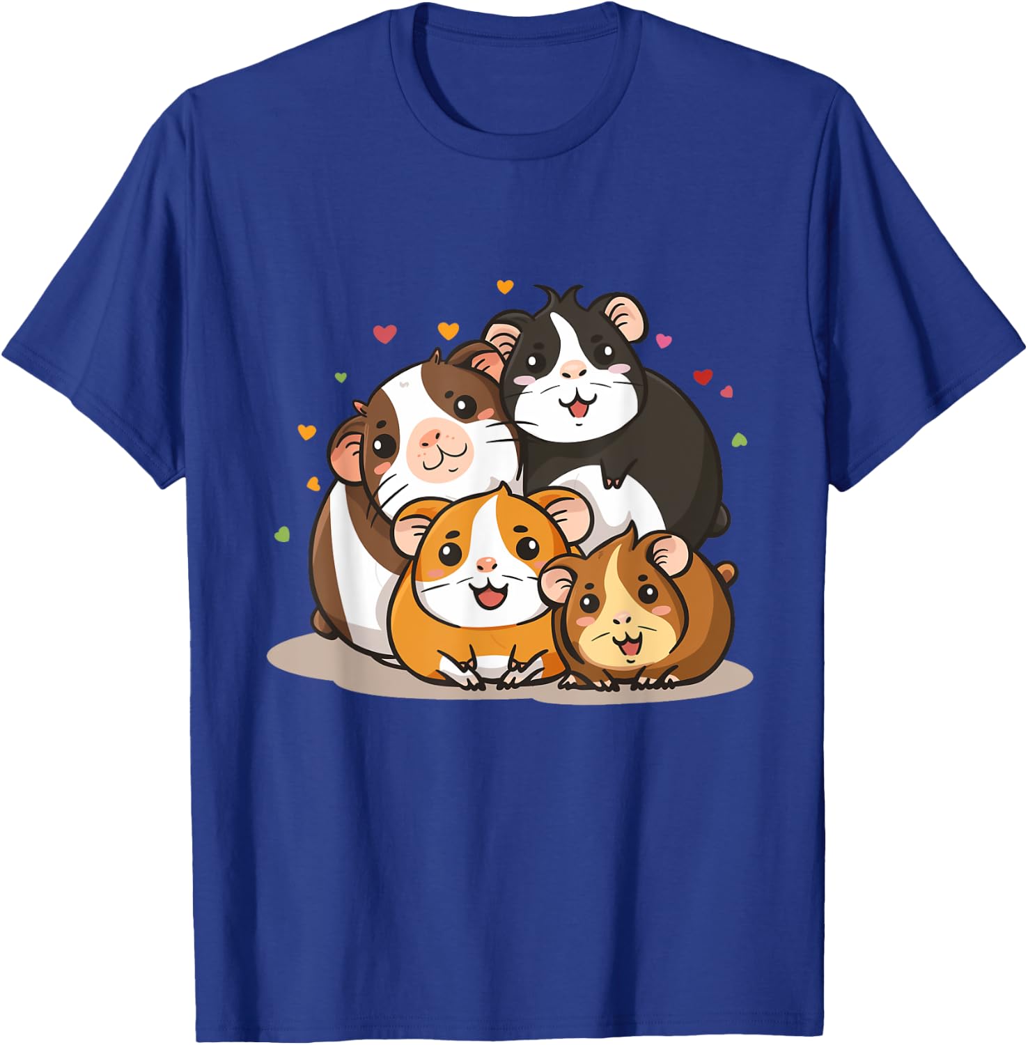 Giggling Guinea Pig Family Portrait T-Shirt - T-Shirt | Royal