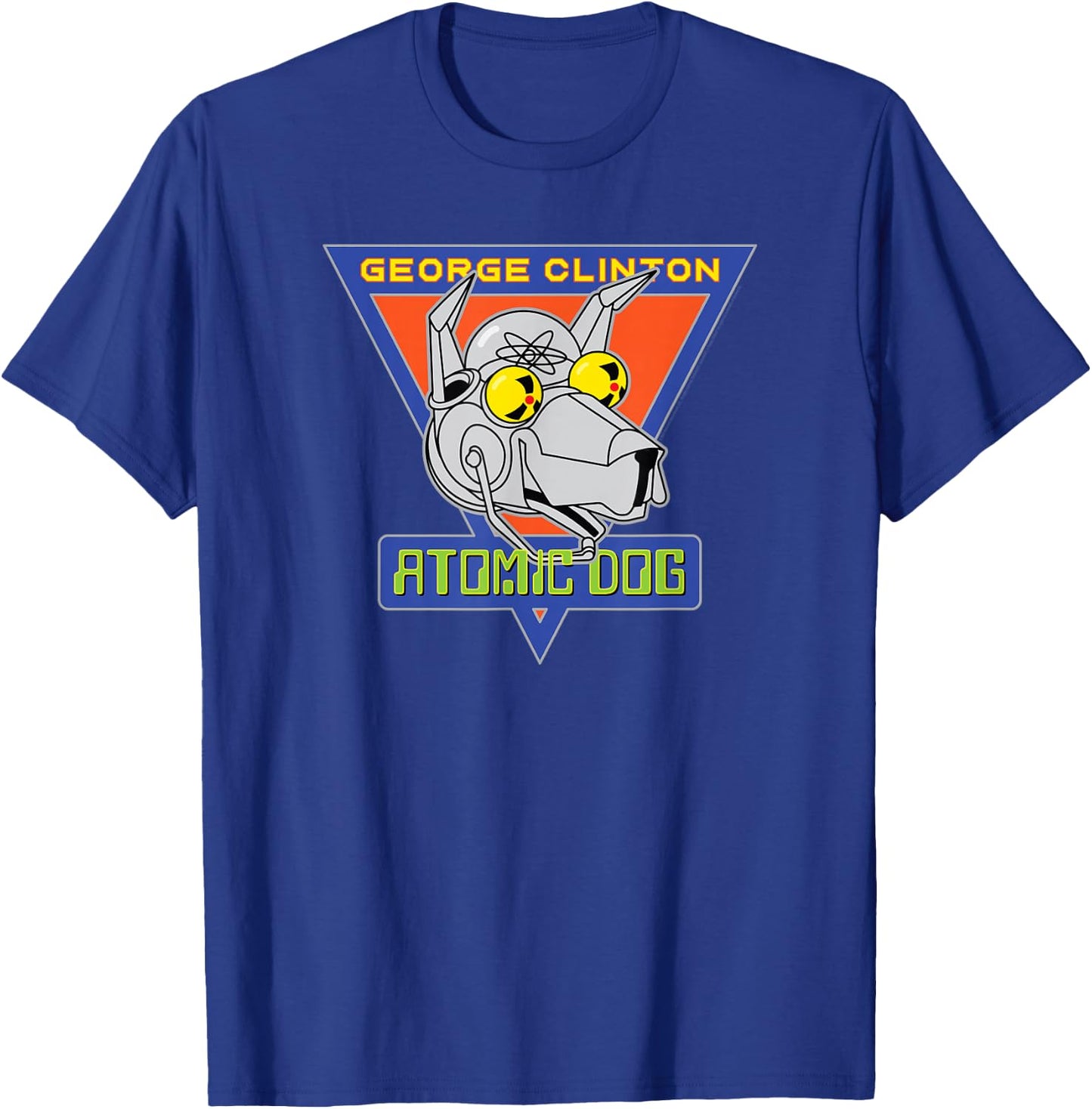 George Clinton Atomic Dog Triangle Logo T-Shirt - T-Shirt | Royal