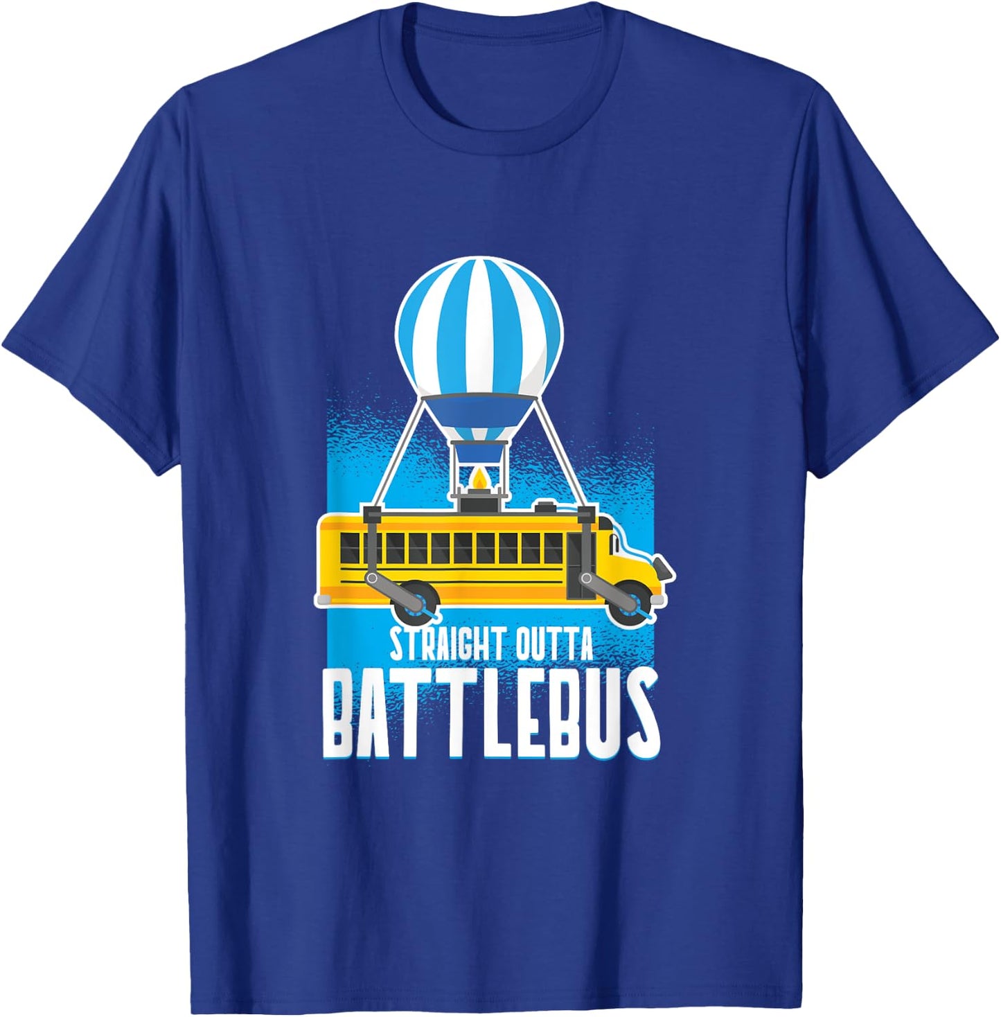 Straight Out The Battle Bus Gamer Video T-Shirt - T-Shirt | Royal
