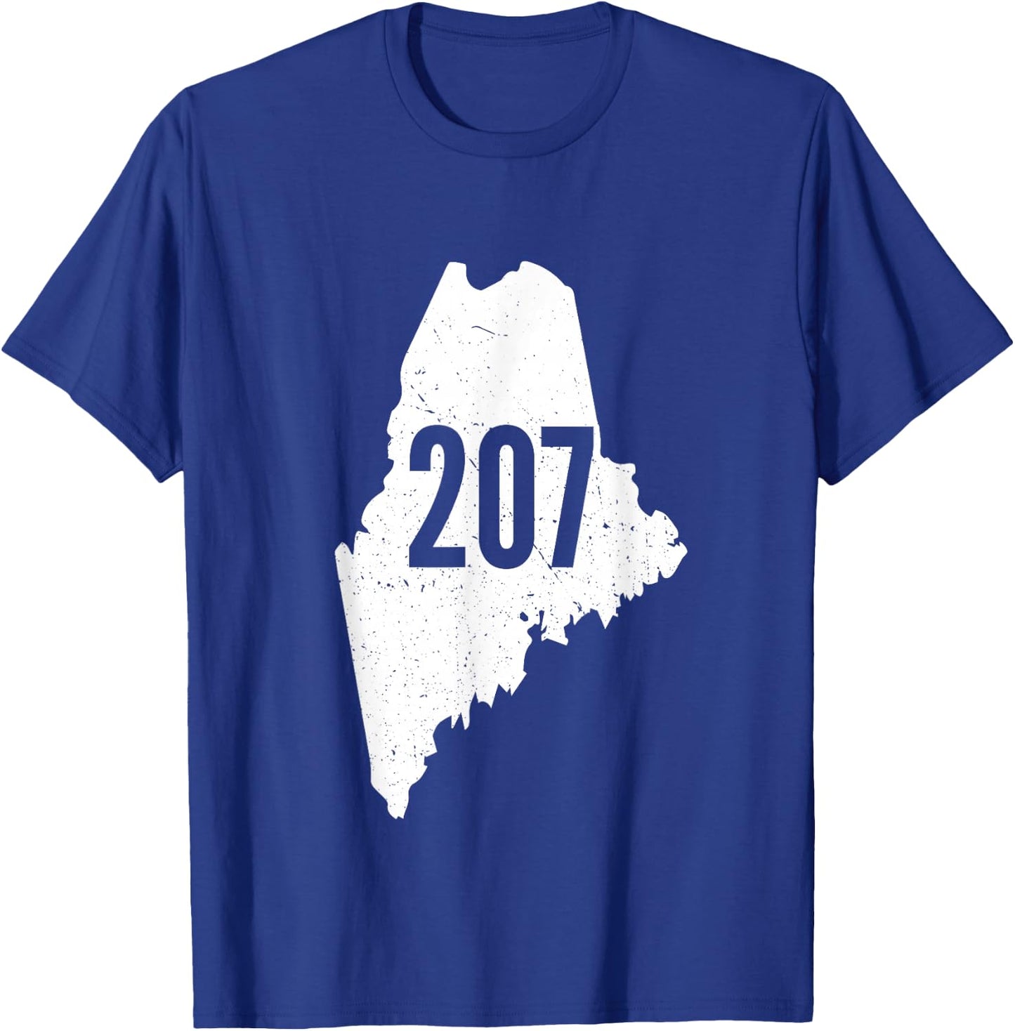 207 Maine State Area Code Outline Pride T-Shirt - T-Shirt | Royal