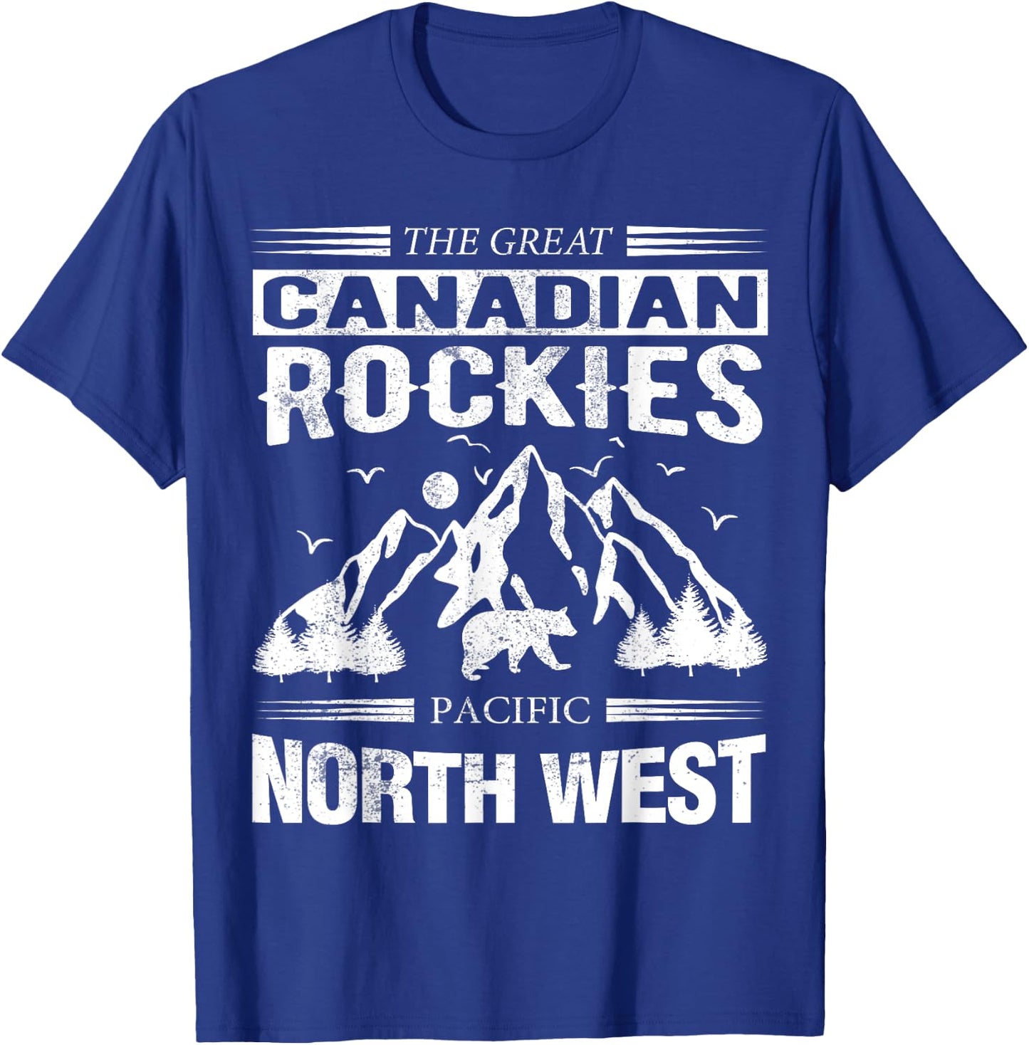 Hiking and camping Canadian Rockies - Canada Rocky Mountains T-Shirt - T-Shirt | Royal