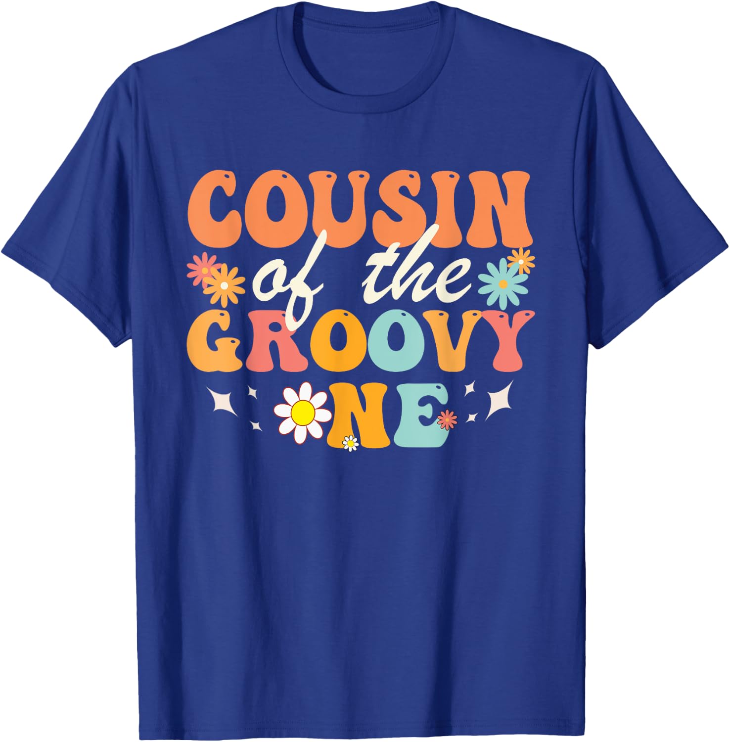 Cousin of Groovy One Matching Family First Birthday Party T-Shirt - T-Shirt | Royal