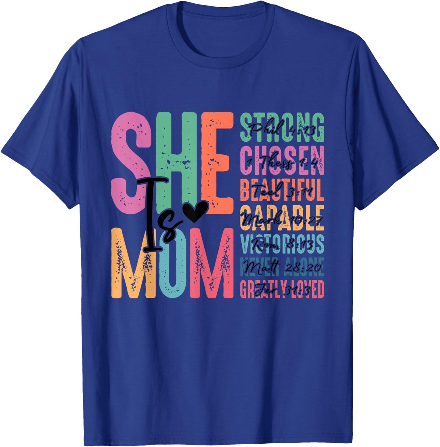 She Is Mom Christian Mothers Day Jesus Mom Religious Women T-Shirt - T-Shirt | Royal