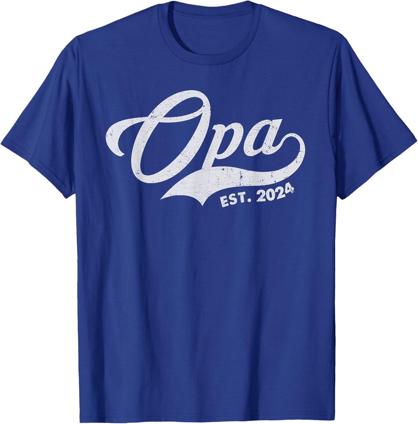 Opa est. 2024 for Fathers Day Soon to be Grandpa 2024 T-Shirt - T-Shirt | Royal