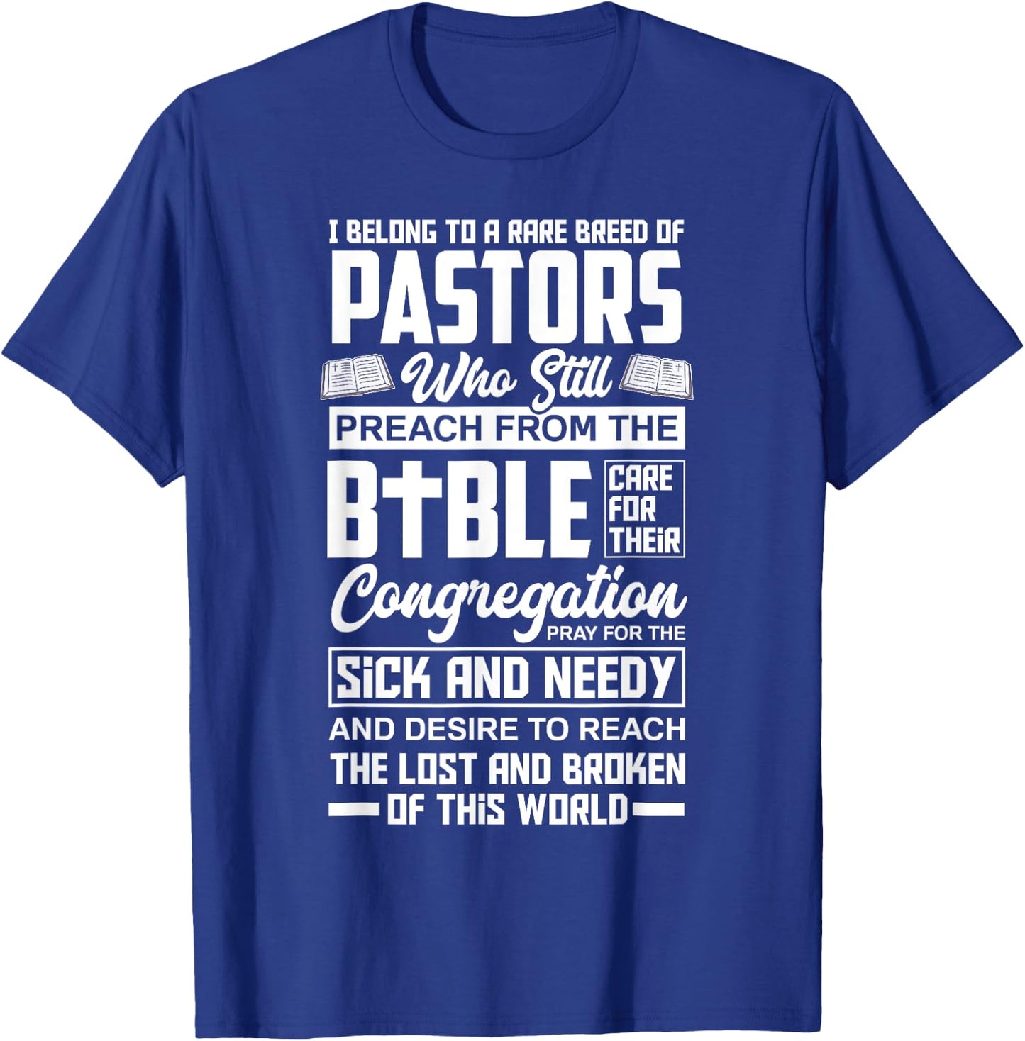 I Belong To A Rare Breed Of Pastors Minister Clergy Pastor T-Shirt - T-Shirt | Royal