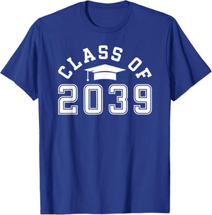 Graduating Class Of 2039 Kindergarten To Graduation T-Shirt - T-Shirt | Royal
